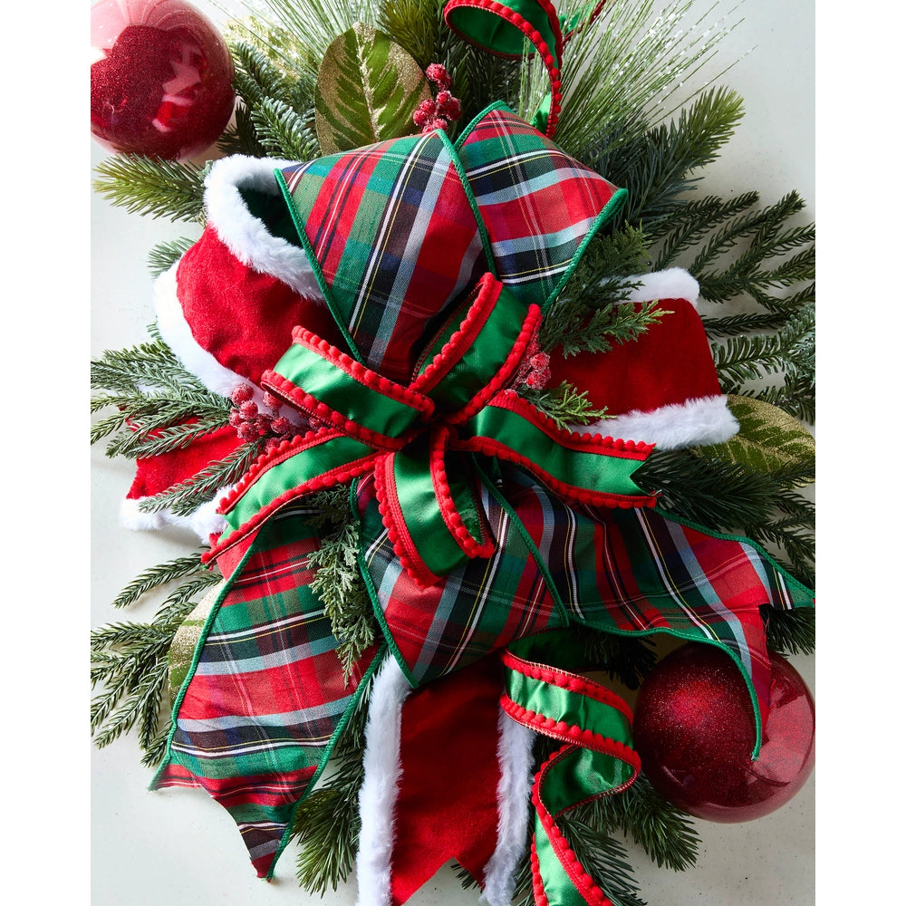 4" X 10 Yds Tartan Plaid Wired Ribbon