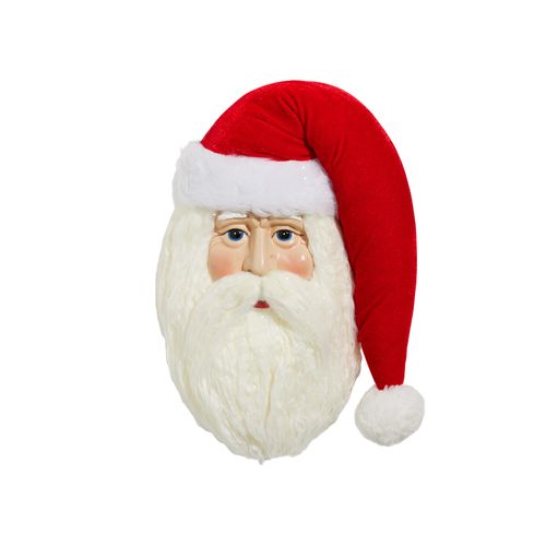 "SB" 13" RED HAT SANTA FACE WALL ART