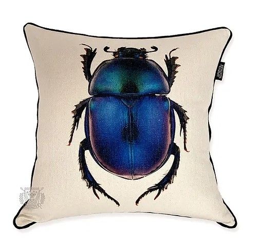 Cojin Escarabajo Egipcio Azul