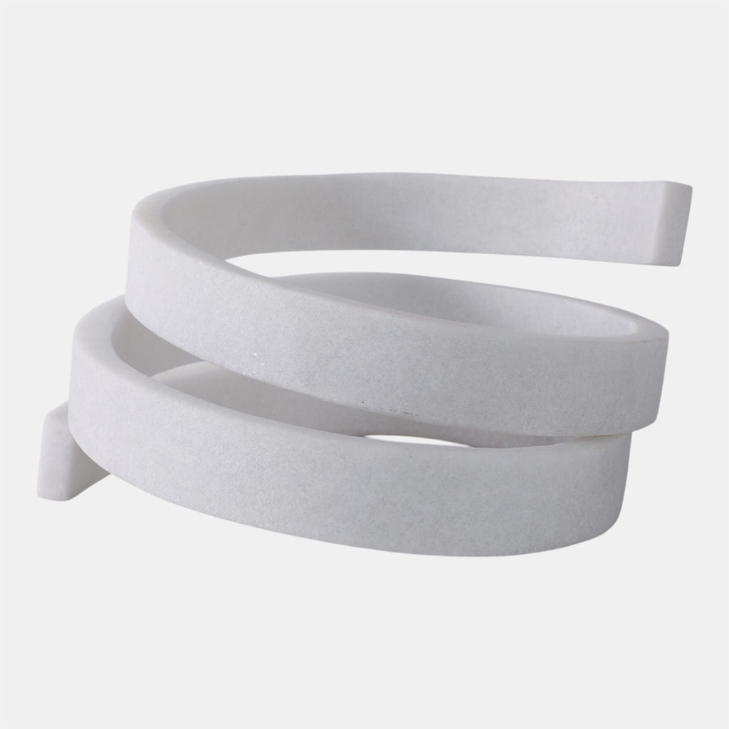 LOOPY RESIN OBJECT, WHITE
