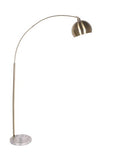 METAL/MARBLE DOME SHADE FLOOR LAMP