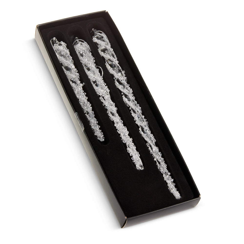 9.5" Box of Swirl Icicle Ornaments