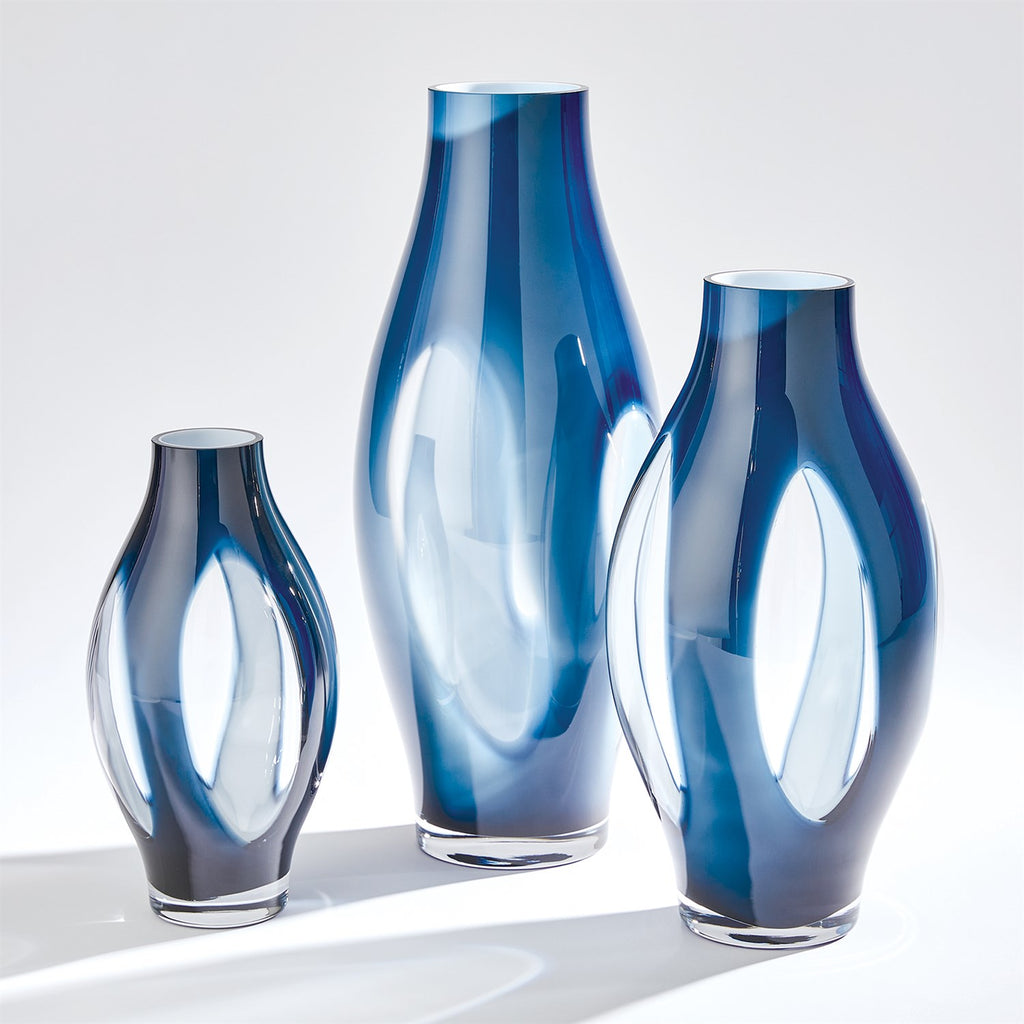FLY THROUGH VASES-NIGHT BLUE