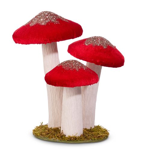 "SB" 9.5" RED MUSHROOM CLUSTER