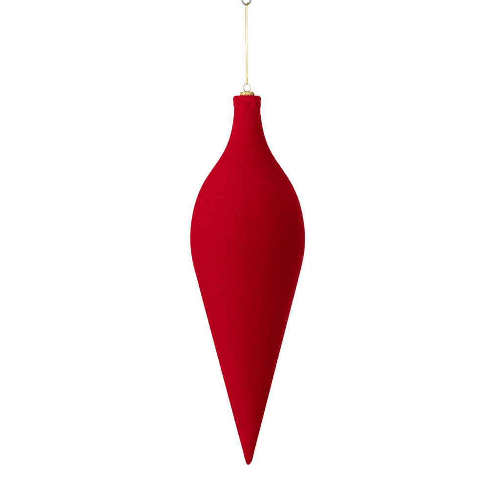 FLOCKED DROP ORNAMENT