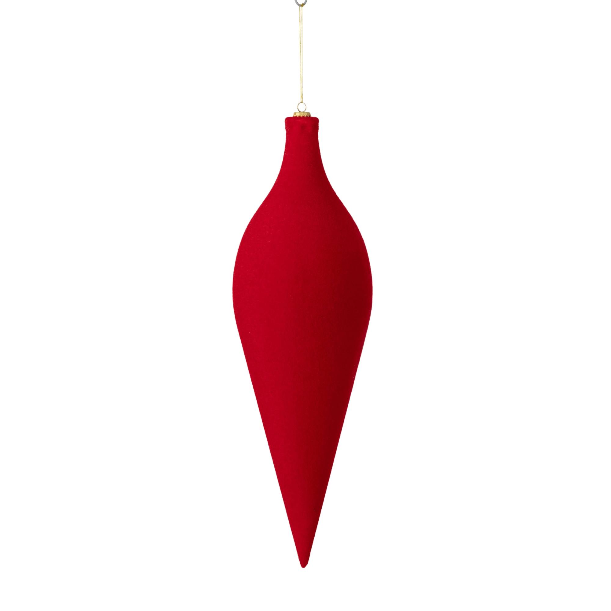 FLOCKED DROP ORNAMENT