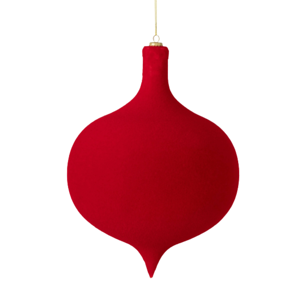 FLOCKED ONION ORNAMENT