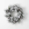 24" FLOCKED PINE WREATH