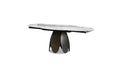 FORMA ROUND TO OVAL DOUBLE EXTENSION DINING TABLE
