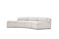 FAUNA 3 CHAISE AND OTTOMAN SECTIONAL CRYPTON NOMAD SNOW FABRIC