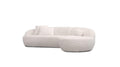 WHIRL 2-PIECE SECTIONAL CHAISE FACING RIGHT LAPIN SNOW FABRIC