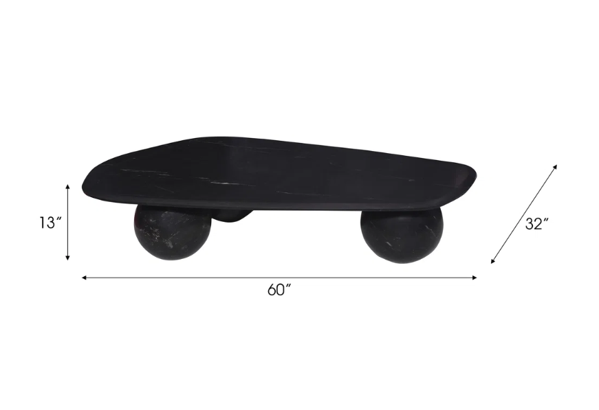 ELLIOT BLACK MARBLE COFFEE 0 TABLE