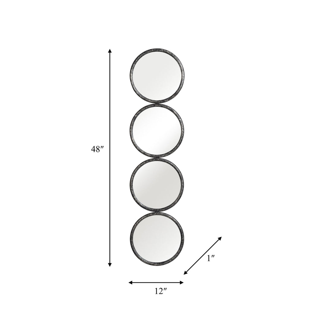 MIRRORED CIRCLES, BLACK WB