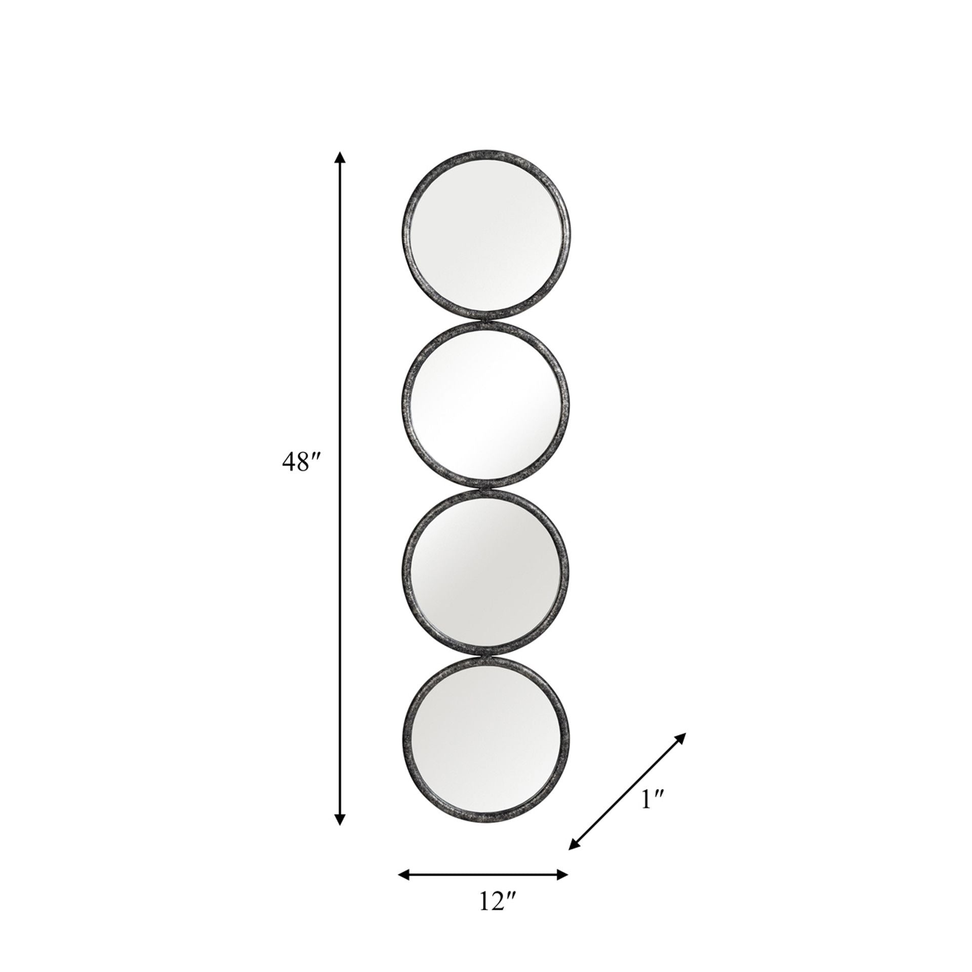 MIRRORED CIRCLES, BLACK WB