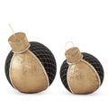 Set of 2 Black Velvet w/Gold Trim Tablet