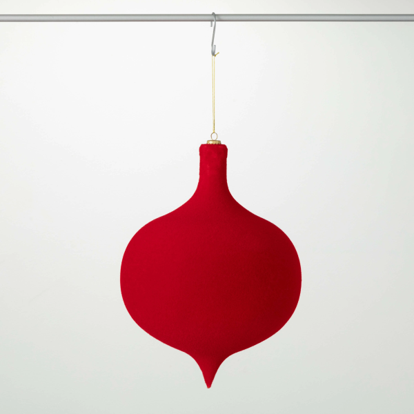 FLOCKED ONION ORNAMENT