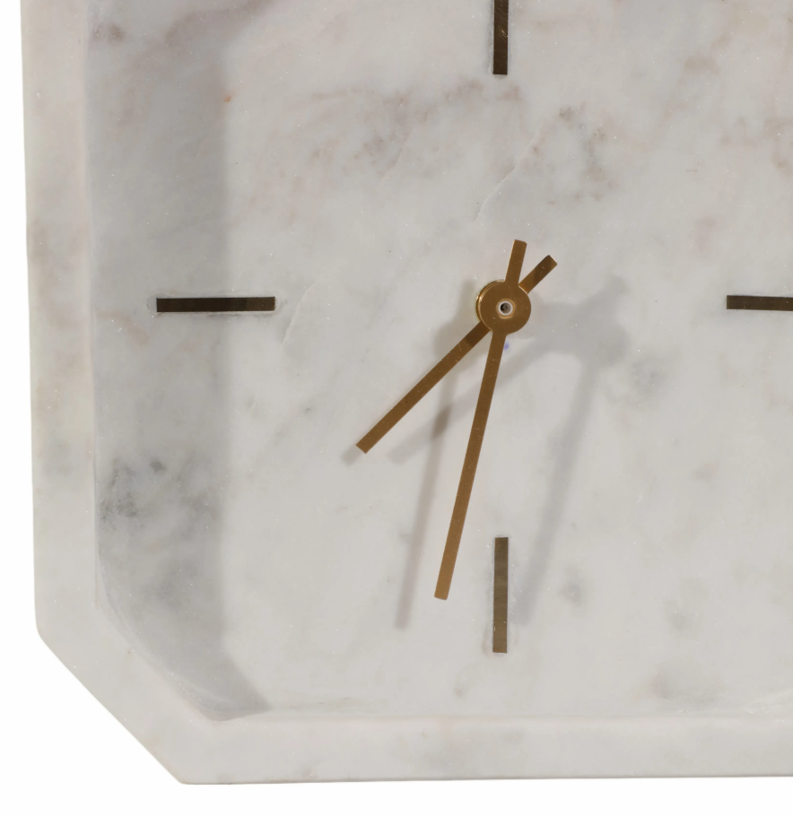MARBLE OCTAGON CLOCK