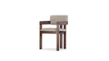 DINING ARMCHAIR LIGHT STONE LEATHER