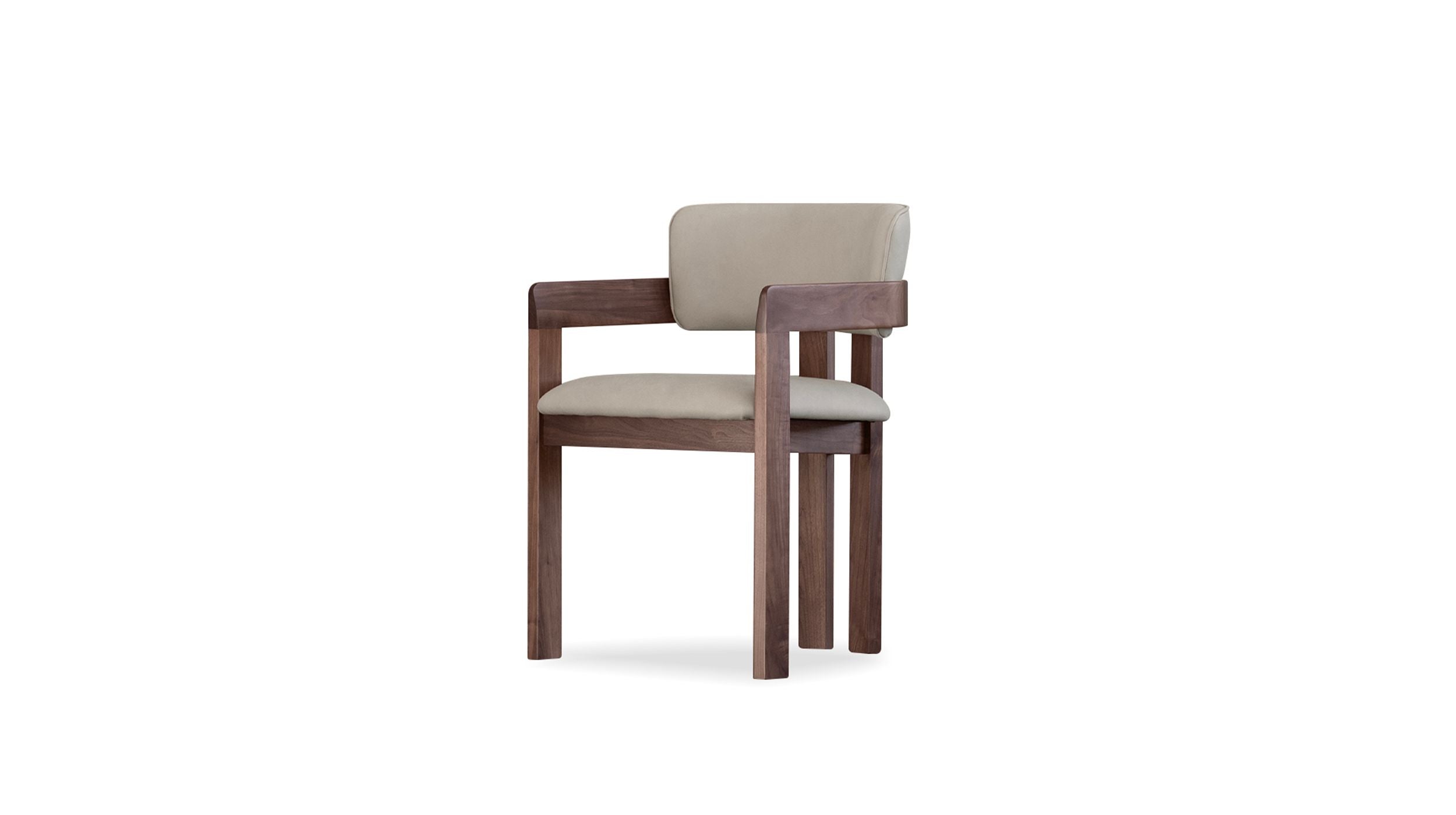 DINING ARMCHAIR LIGHT STONE LEATHER