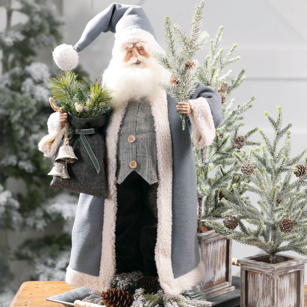 SANTA WITH BELLS FIGURINE