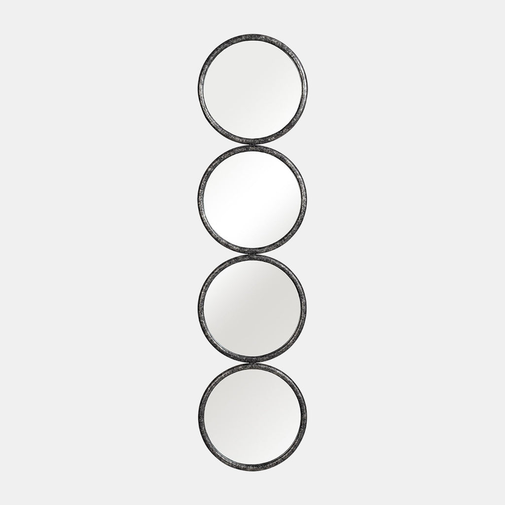 MIRRORED CIRCLES, BLACK WB