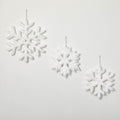 SNOWFLAKE ORNAMENT Set/3 WH Pk2