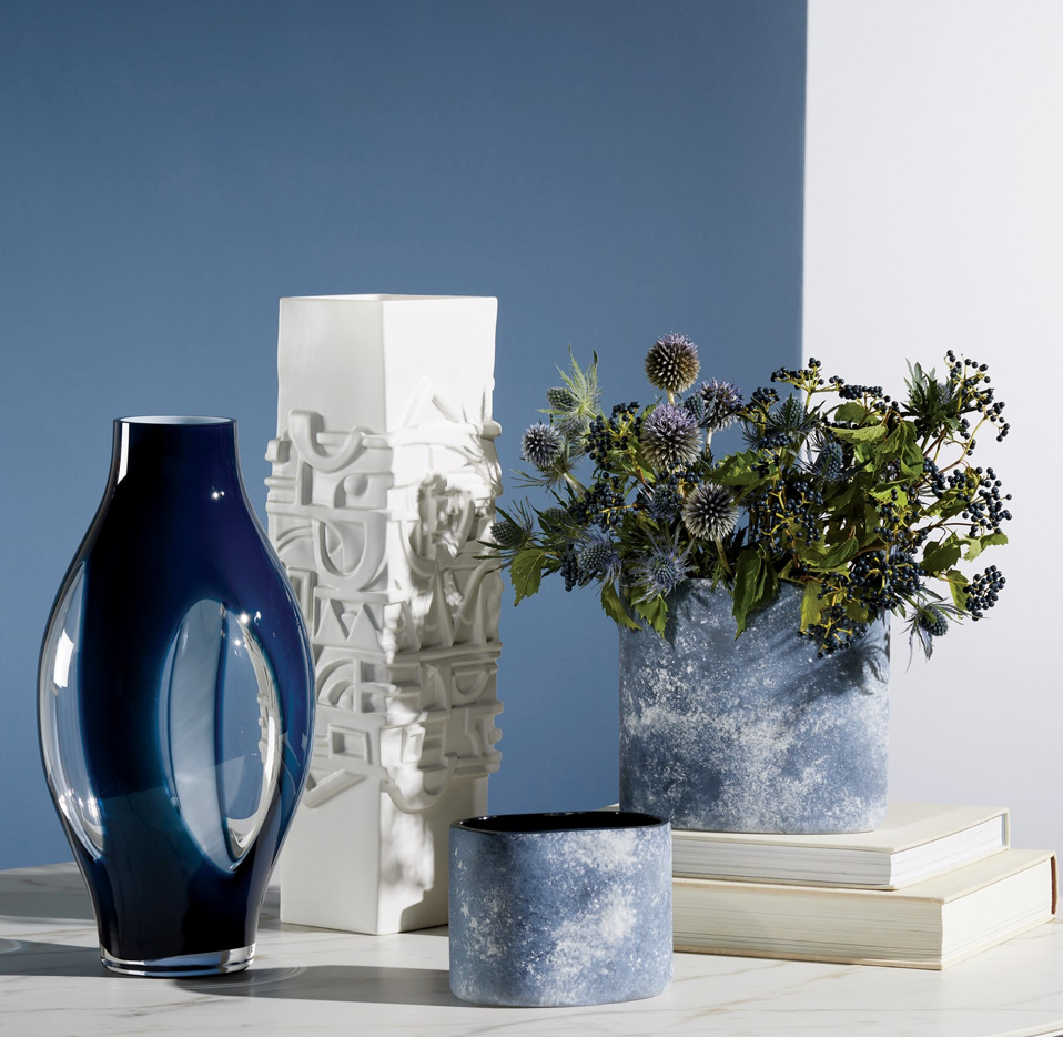 FLY THROUGH VASE-NIGHT BLUE-SM