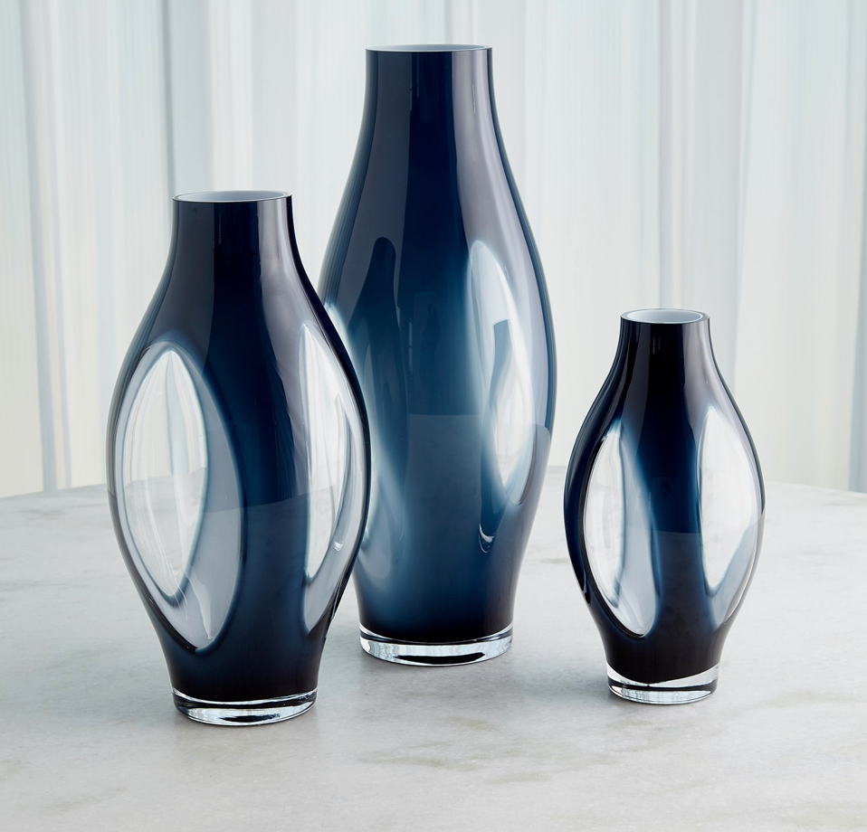 FLY THROUGH VASES-NIGHT BLUE