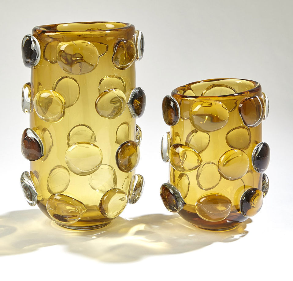 RONDELLE VASE-AMBER-LG