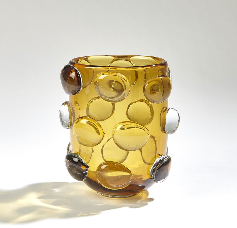 RONDELLE VASE-AMBER-SM