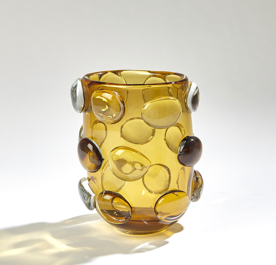 RONDELLE VASE-AMBER-SM