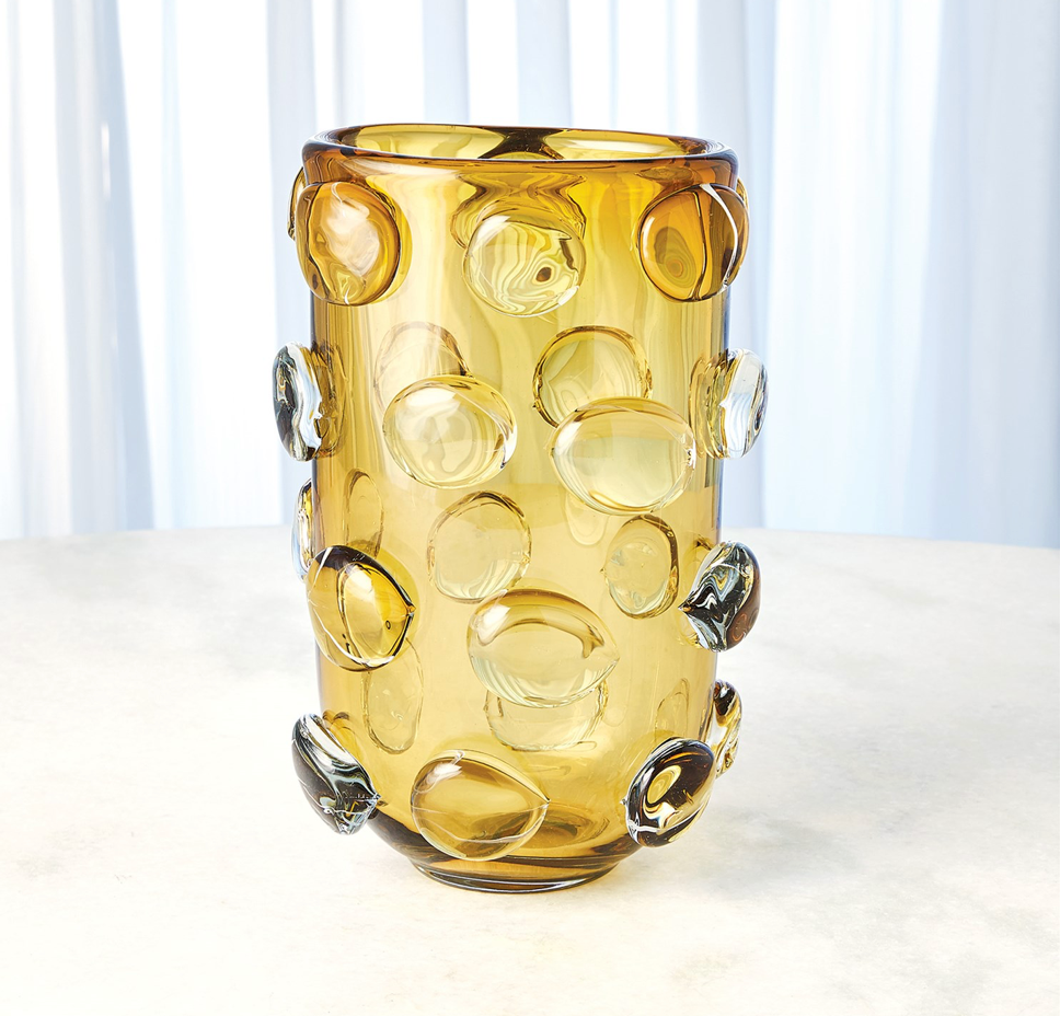 RONDELLE VASE-AMBER-LG