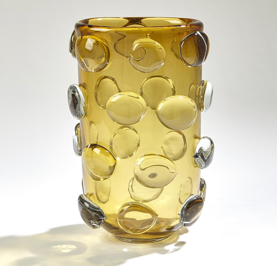 RONDELLE VASE-AMBER-LG
