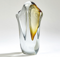 DUET VASE-AMBER/GREY-LG