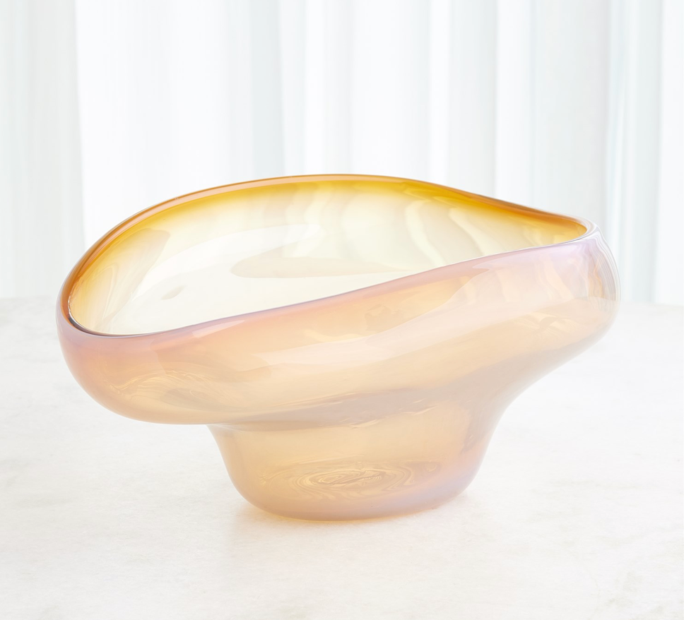 HARMONY BOWL-AMBER-LG