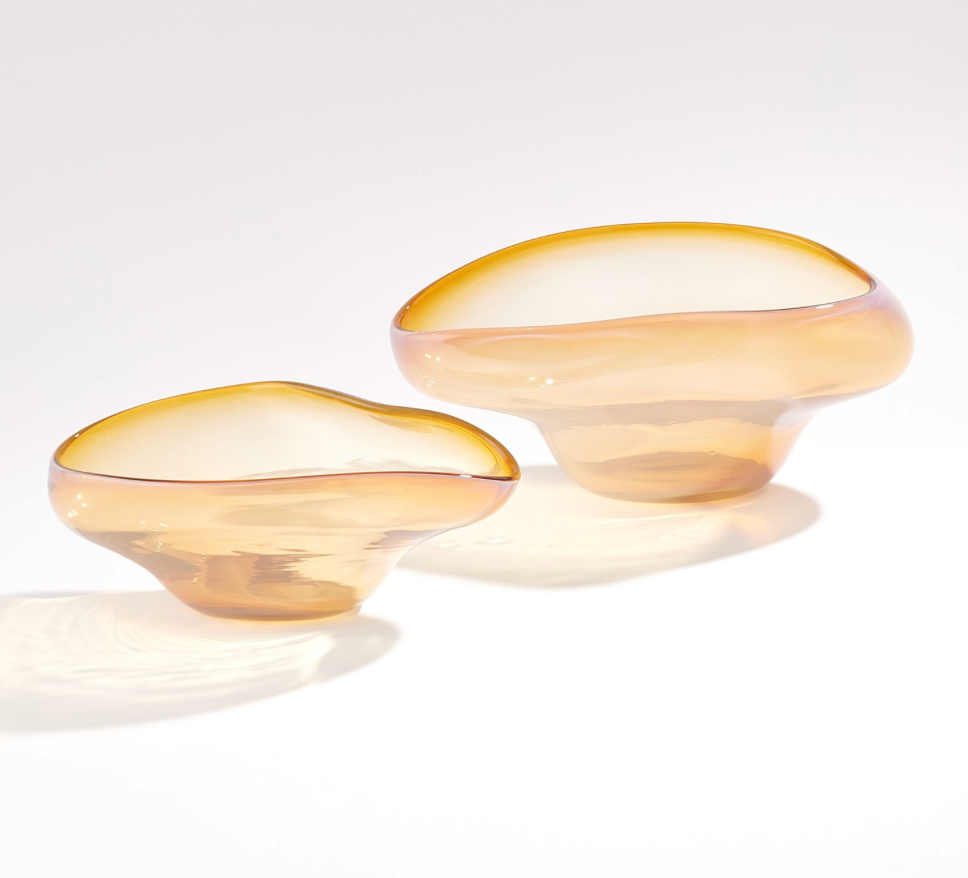 HARMONY BOWL-AMBER-LG