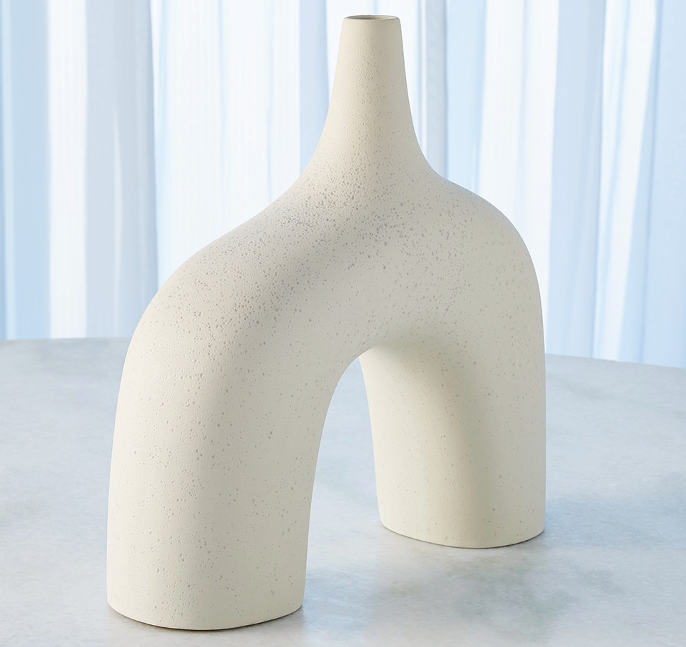 STRETCH VASE-CREAM STONE-LG