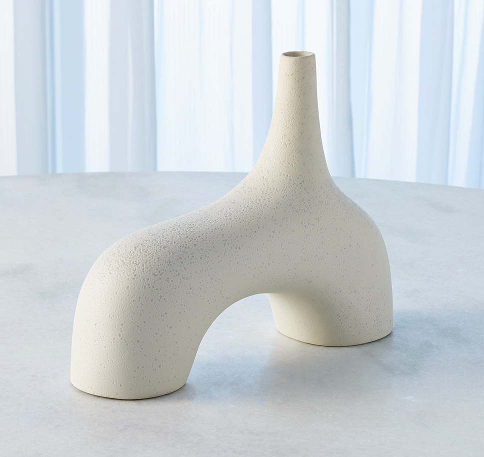 STRETCH VASE-CREAM STONE-SM