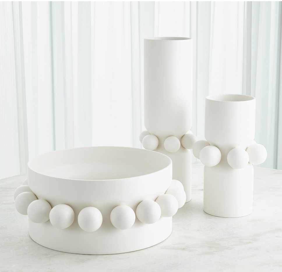 HERA VASE-MATTE WHITE-LG