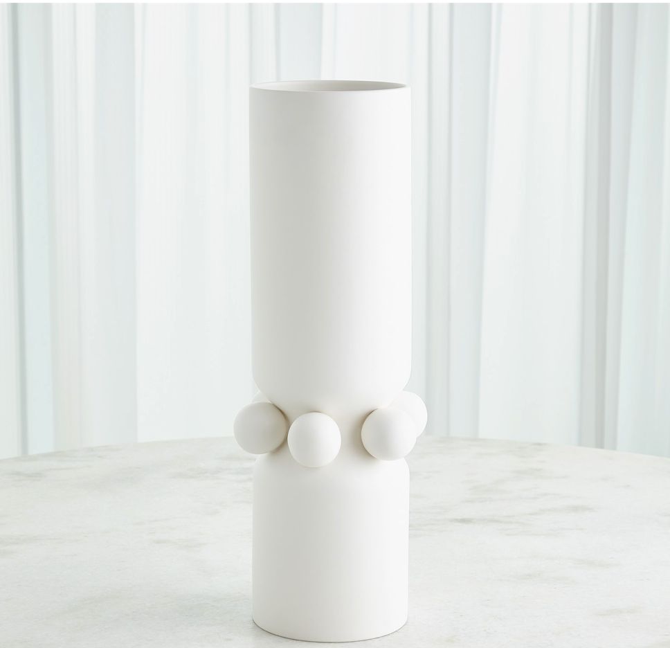HERA VASE-MATTE WHITE-LG