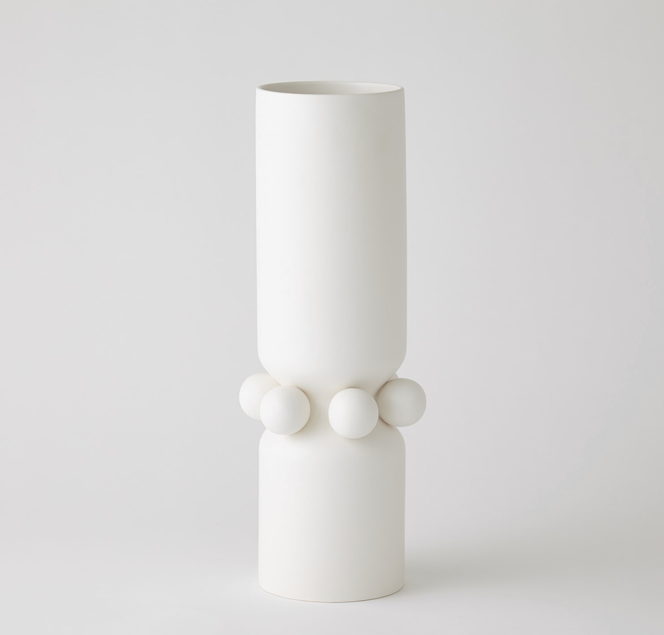 HERA VASE-MATTE WHITE-LG