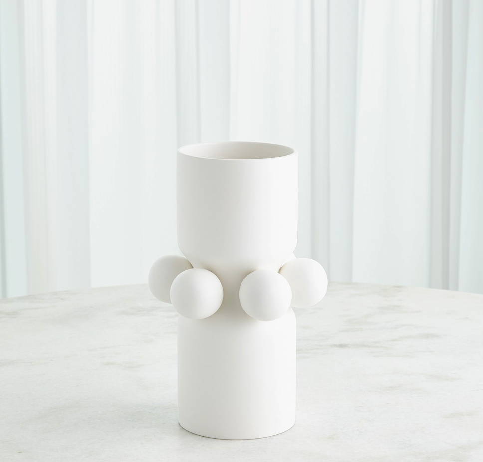 HERA VASE-MATTE WHITE-SM
