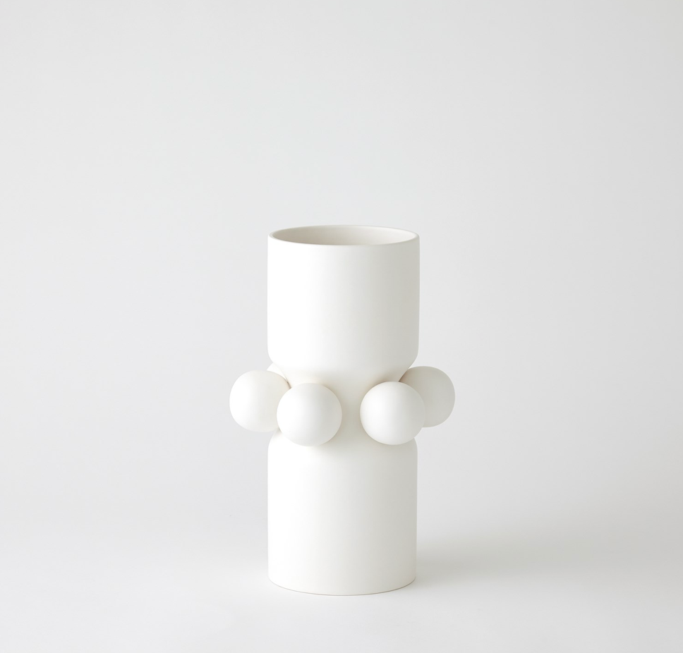 HERA VASE-MATTE WHITE-SM