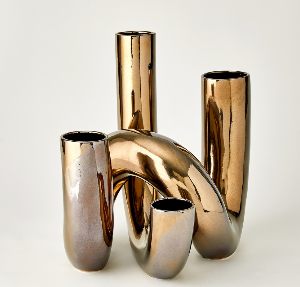 CELLENTANI VASE SET-BRONZE