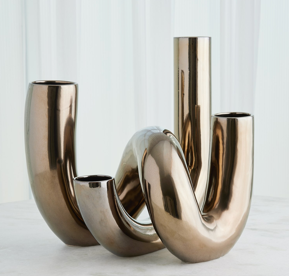 CELLENTANI VASE SET-BRONZE