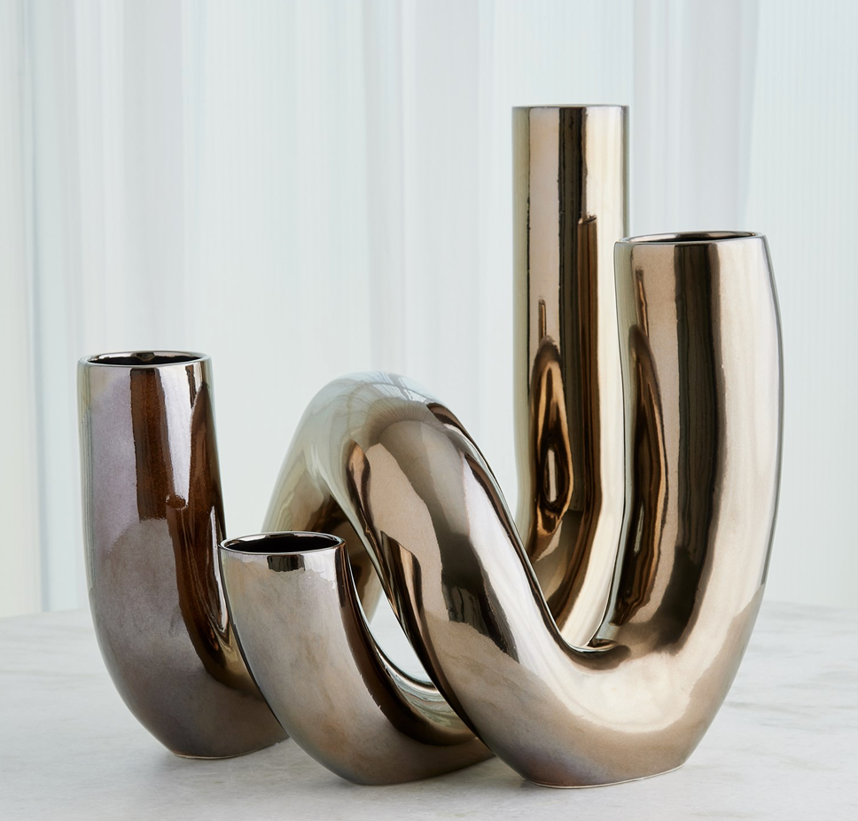 CELLENTANI VASE SET-BRONZE