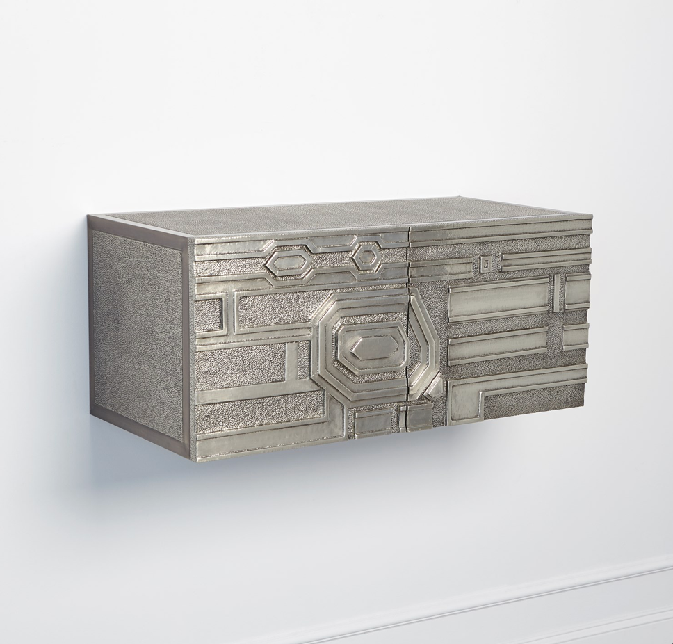 ABSTRACT BLOCK CABINET-LEFT-NICKEL