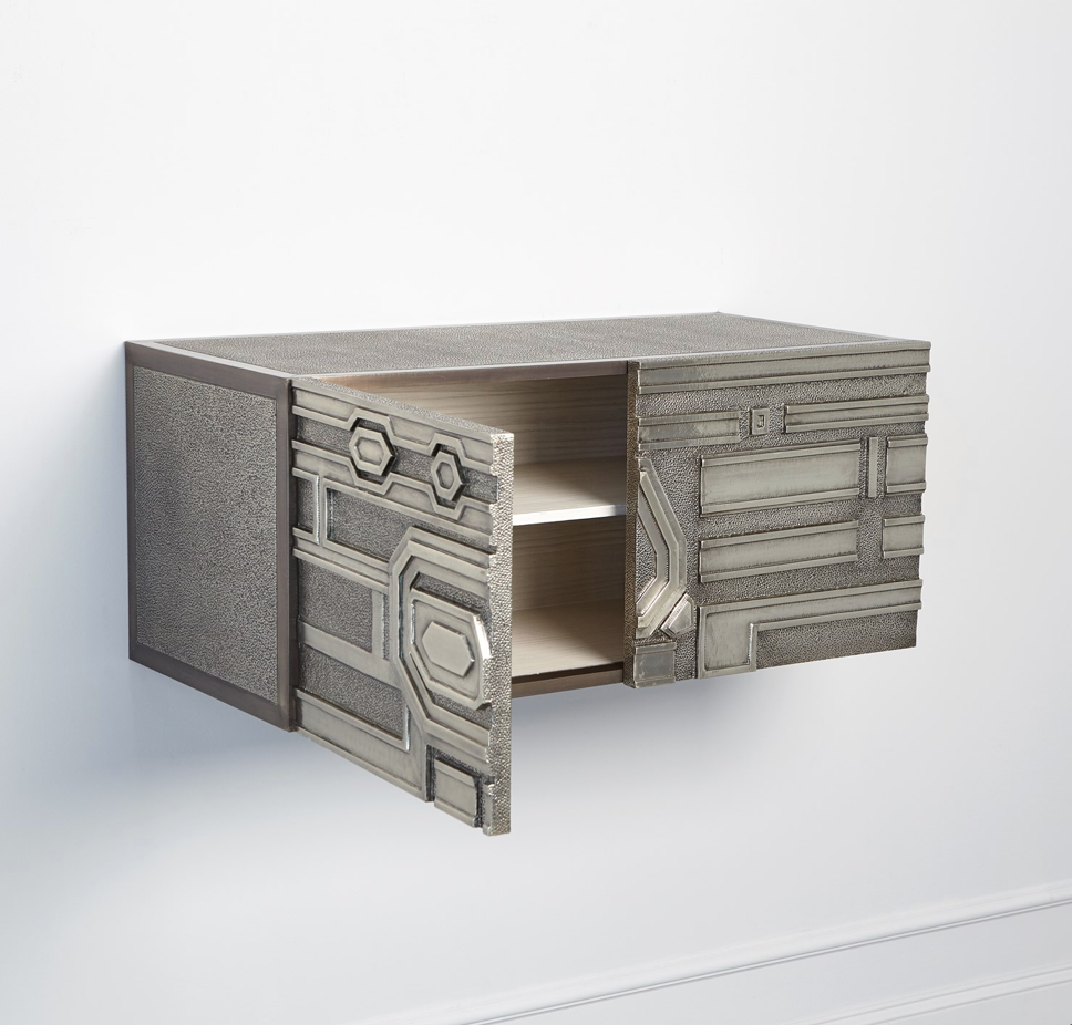 ABSTRACT BLOCK CABINET-LEFT-NICKEL