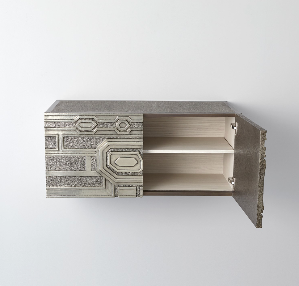 ABSTRACT BLOCK CABINET-LEFT-NICKEL