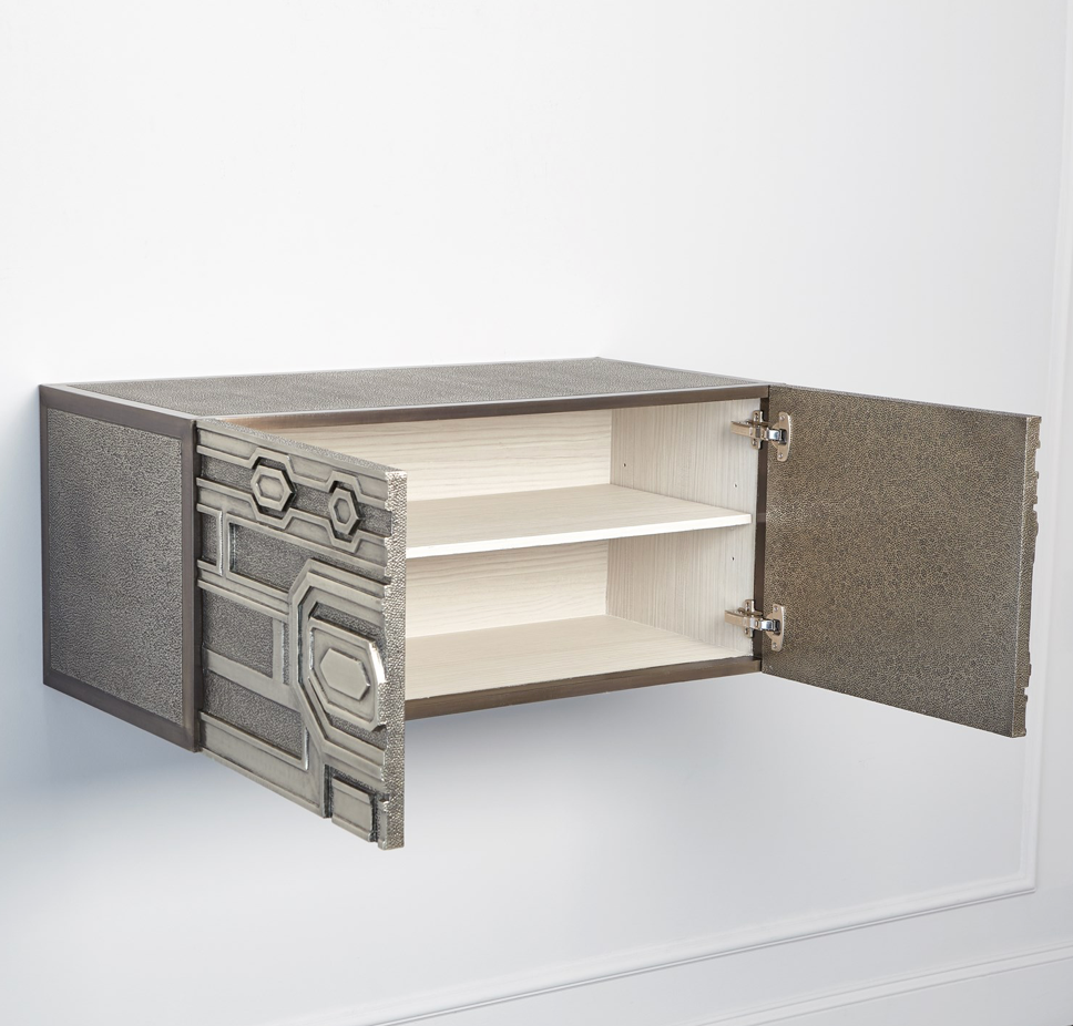 ABSTRACT BLOCK CABINET-LEFT-NICKEL